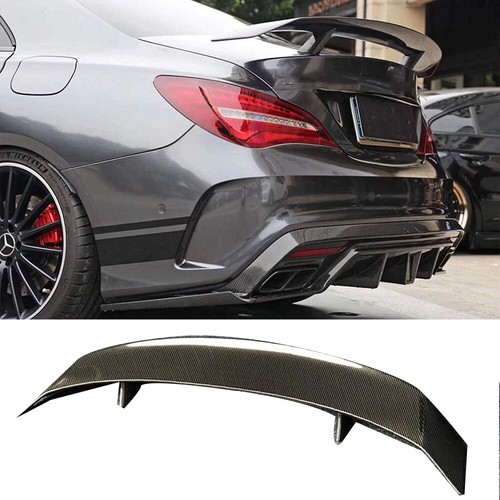 For Mercedes Benz CLA CLASS W117 CLA45 Carbon Fiber Rear Trunk Spoiler Wing Lip - Picture 6 of 12