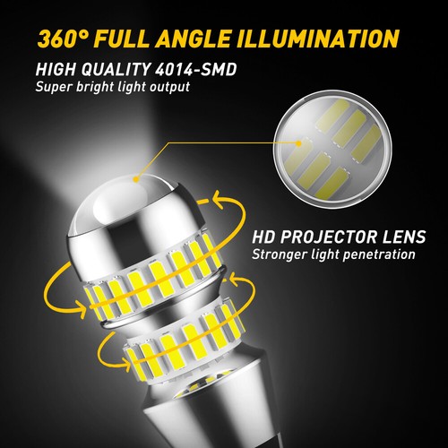 AUXITO 4x 921/T15 W16W LED Reverse Backup Front Side Marker Light Combo Trunk US - Picture 2 of 12