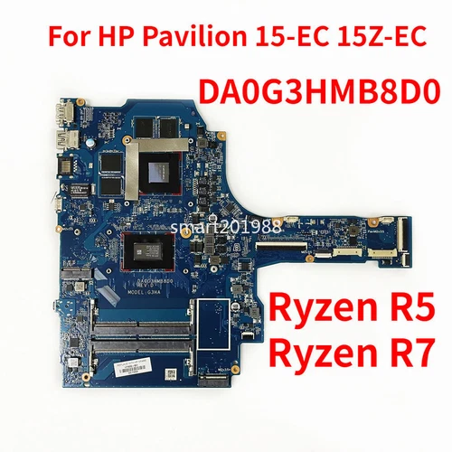 For HP Pavilion 15-EC 15Z-EC Motherboard DA0G3HMB8D0 R5 R7-3750H CPU GPU:GTX1050
