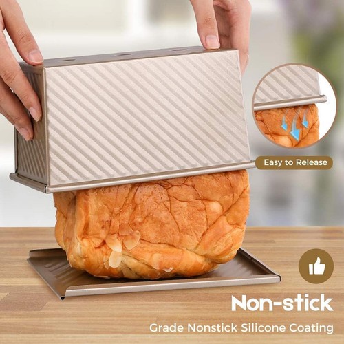 2025 Non-stick Toast Box Loaf Bread Tin Pan Mold With Lid Kitchen Baking Tool AU - Picture 10 of 12