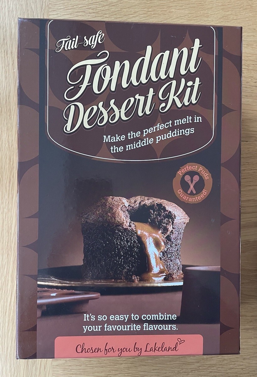 NEW Lakeland Fondant Dessert Kit Melt In Middle Pudding Kit Silicone Moulds