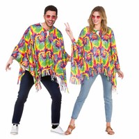 Hippie Poncho Batik Hippie 60S 70S KostüM Poncho Herren Damen KostüM