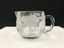 Vintage Nestle World Globe Etched Cream pitcher
