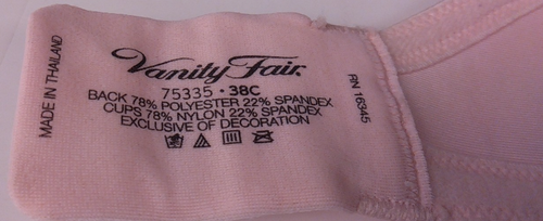 Vanity Fair 75335 Body Caress Pink Underwired T Shirt Bra Size 38 C. (23) - Picture 10 of 13
