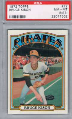 1972 Topps #72 Bruce Kison Piraten PSA 8ST NM MT