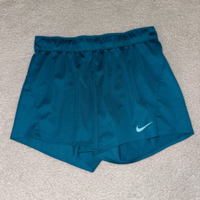 teal nike shorts womens