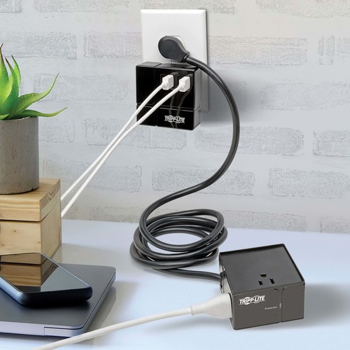 6FT Tripp Lite Protect It! 3 Outlet Power Cube With 6 USBA Ports Surge Protector - Picture 5 of 5