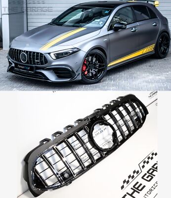 GITTER ''A45 - LOOK'' PANAMERICANA für MERCEDES A-KLASSE W177 2018-2023 SILBER 