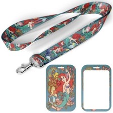 Disney's The Little Mermaid ARIEL Lanyard with Card Holder for pins, tickets, ID