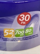 Memorex 52X 700MB CD-R Recordable 30 Pack 80 Minute CDs