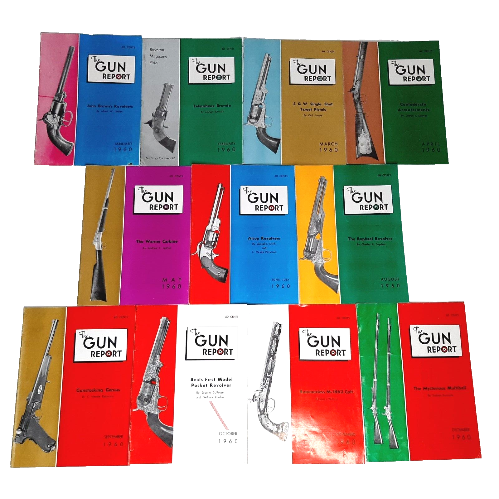 Vintage 1960 The Gun Report Magazine Complete Year January.- December 11 Issues