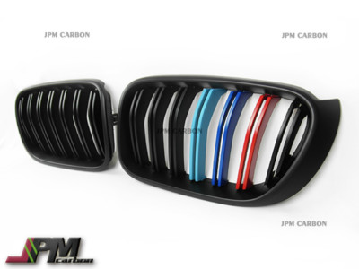2014-2016 BMW F26 X4 SUV Matte Black M Tri 3 Color Front Kidney Grille
