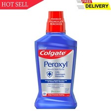 Colgate Peroxyl Antiseptic Mouthwash and Mouth Sore Rinse, 1.5% Hydrogen Pero...