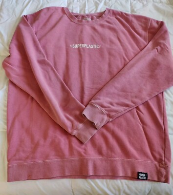 Superplastic X Sket One Kranky Sweater Hot Raspberry Size XL RARE