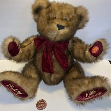 VTG Dan Dee 100th Anniversary Singing Elvis Teddy Bear Red Ribbon Works 18" EUC
