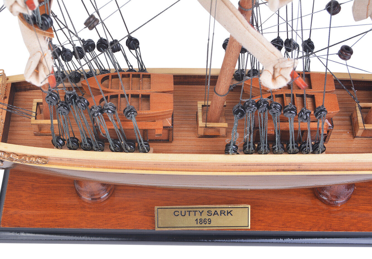 The Cutty Sark 1869 Wooden Tall China Clipper Ship Model 22