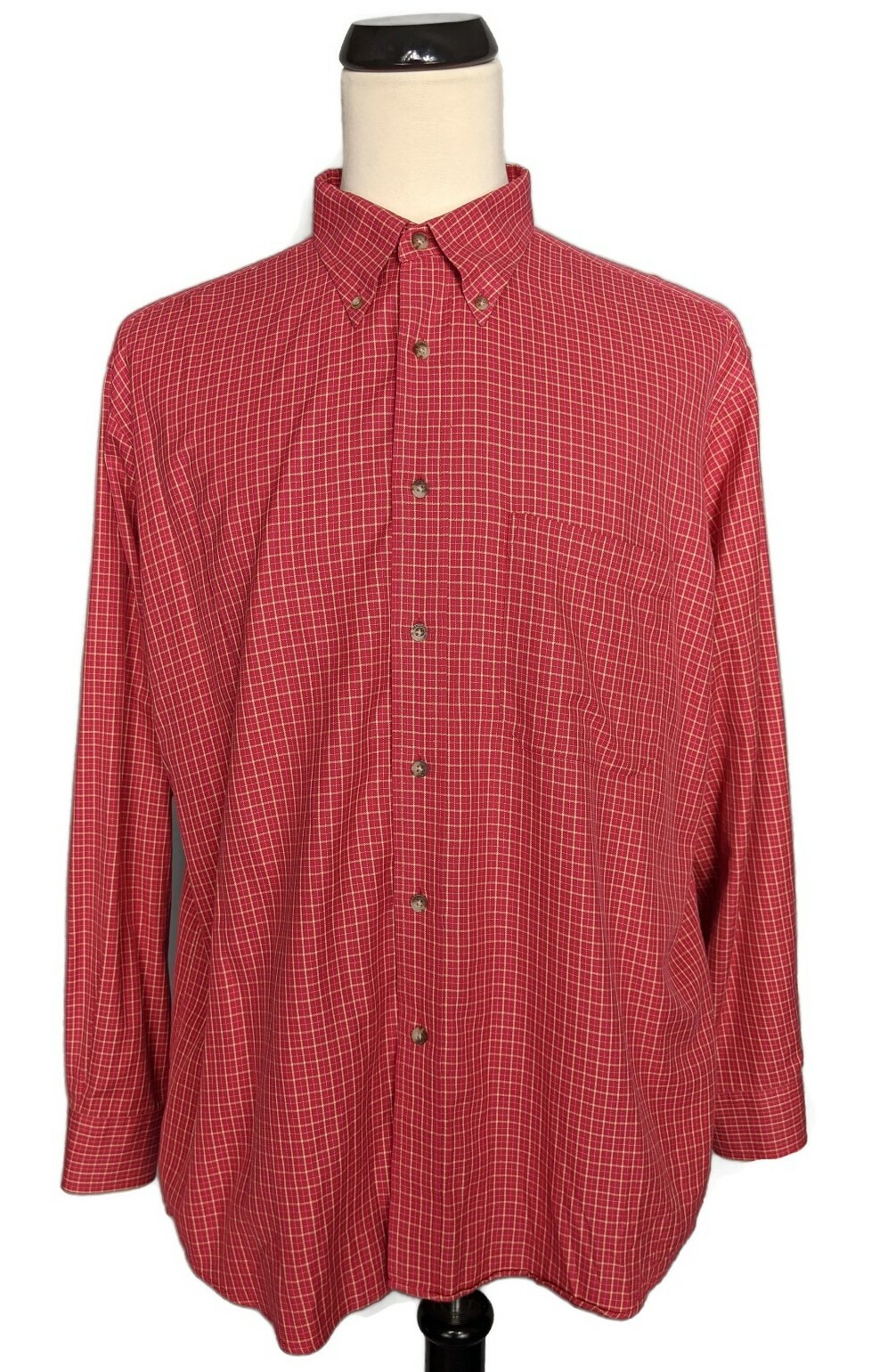 Pendleton Red Plaid Cotton Button Front Long Slee… - image 1