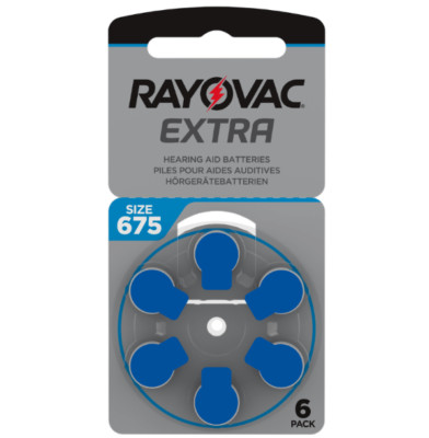 Rayovac 675 Batteries (Pack of 6 Battery Cells)