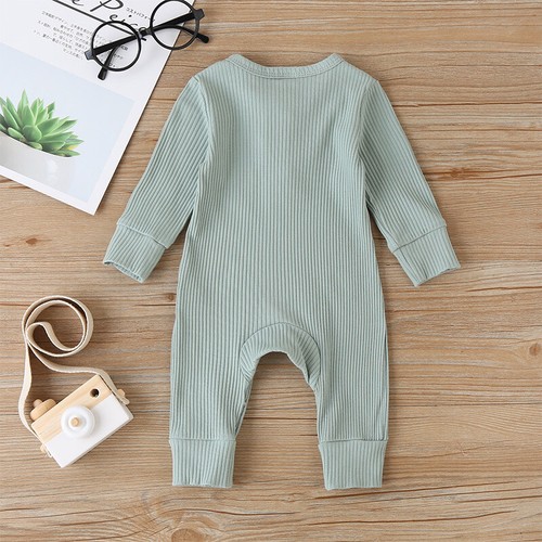 Newborn Infant Baby Boy Girl Kids Cotton Romper Jumpsuit Bodysuit Clothes Outfit - Picture 3 of 30
