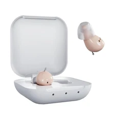 Audien ATOM 2 Wireless Rechargeable OTC Hearing Aid Nearly Invisible Comfort