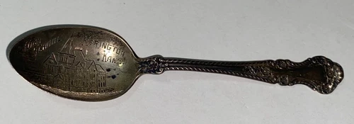 Rare Antique Midwestern Herington Kansas High School Sterling Silver Spoon! 1899