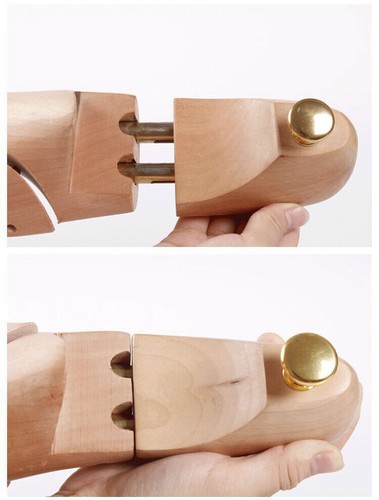 Adjustable Men Women Cedar Wooden Shoe Tree Shaper Keeper Wood Stretcher - Picture 12 of 29