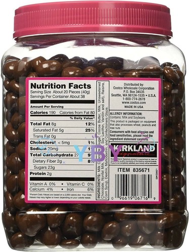 2 Packs Kirkland Signature Milk Chocolate Covered Raisins 3.4 LB Each Pack - Picture 4 of 4