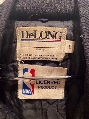Vintage 90s DeLONG Orlando Magic jacket size L LEATHER WOOL VARSITY JP - Picture 6 of 7