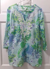 Charter Club Women's XL Tunic Blouse Embroidered