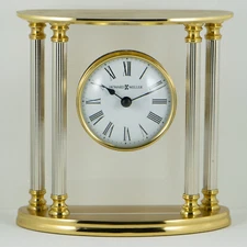 NEW- Brass Howard Miller Mantel/ Desk Clock