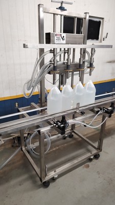 Used Liquid Bottle Filling Machine, Semi-automatic Overflow Filling Machine