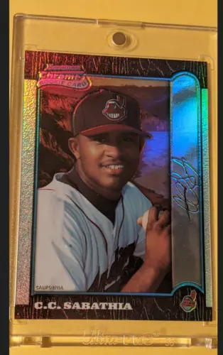 1999 Bowman Chrome CC Sabathia International Refractor RC Rookie 93/100