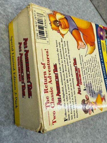 FIEVEL An American Tail & Fievel Goes West VHS 2 Tape Set Movie Family Vintage - Picture 16 of 16