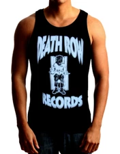 DEATH ROW RECORDS HIP HOP Band Black Tank Top (graphic is white color)