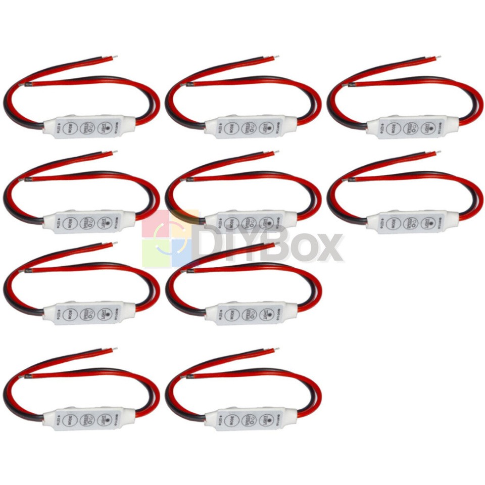 Low-profile Inline Controller Dimmer Switch for Single Color LED Strip ...