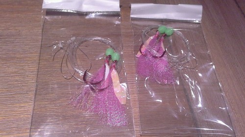 8 X SNAPPER FLASHER 2 X HOOK FISHING RIGS! 60lb MONO 5/0 Octopus Hooks & LUMO - Picture 4 of 4