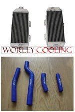 Aluminum Radiator for YAMAHA WRF450 2003 2004 2005 2006 WRF 450 03-06& BLUE hose
