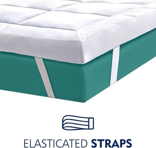 Hotel Quality Mattress Topper with Bed Fitted Sheet 10cm/4Inch Thick Extra Deep - Picture 7 of 8