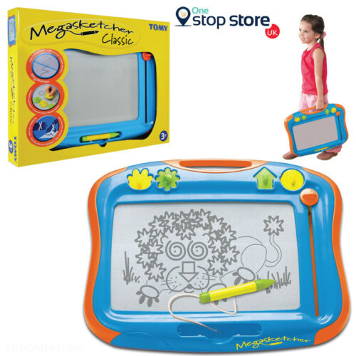 TOMY Magnetico Tavolo da Disegno Scrivere Pad Con Magico Gomma Megasketcher Per - Photo 1/11