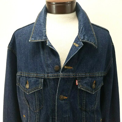 Vtg LEVI'S Trucker Denim Jacket 80s 70506-0216 Blue USA