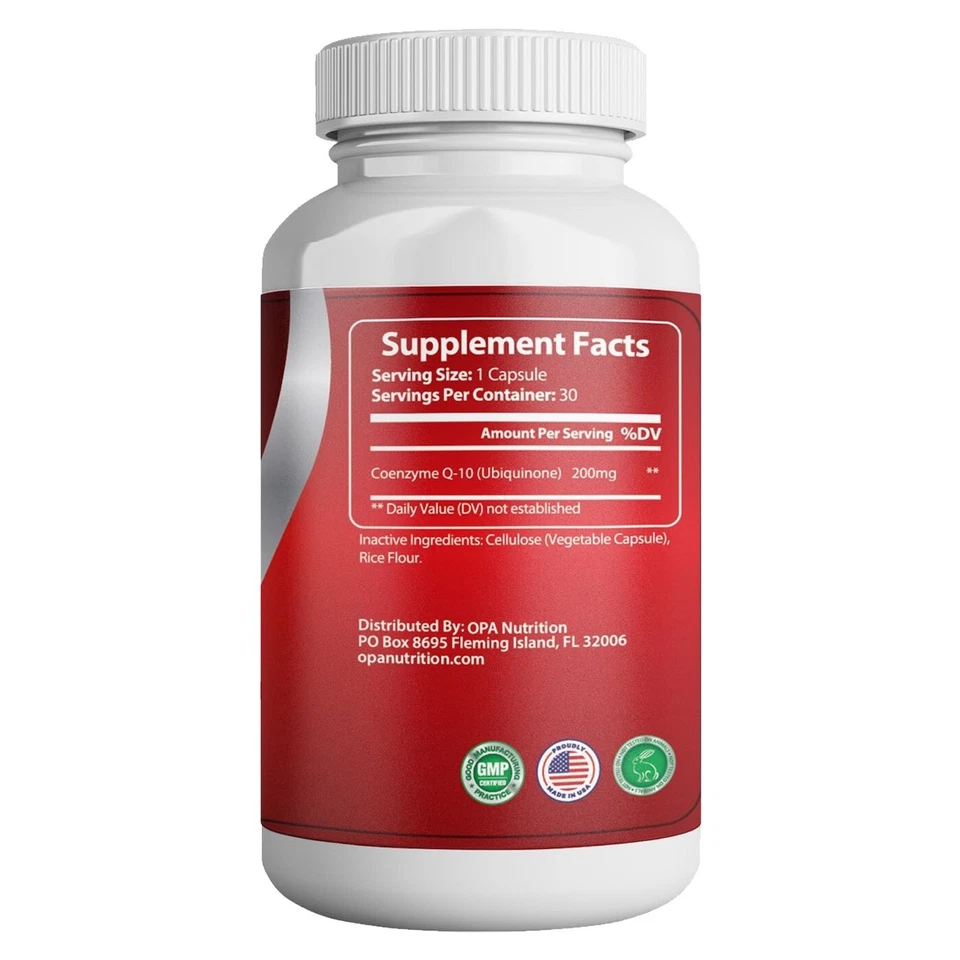 CoQ10 Ubiquinone – Heart Health, Circulation & Energy Support Supplement 60ct