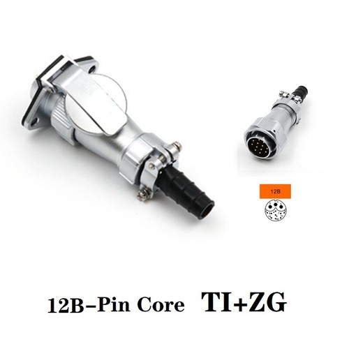 WY24TI+ZG2Pin Straight double pressure plate cable plug 2holes round flip socket - Picture 17 of 18