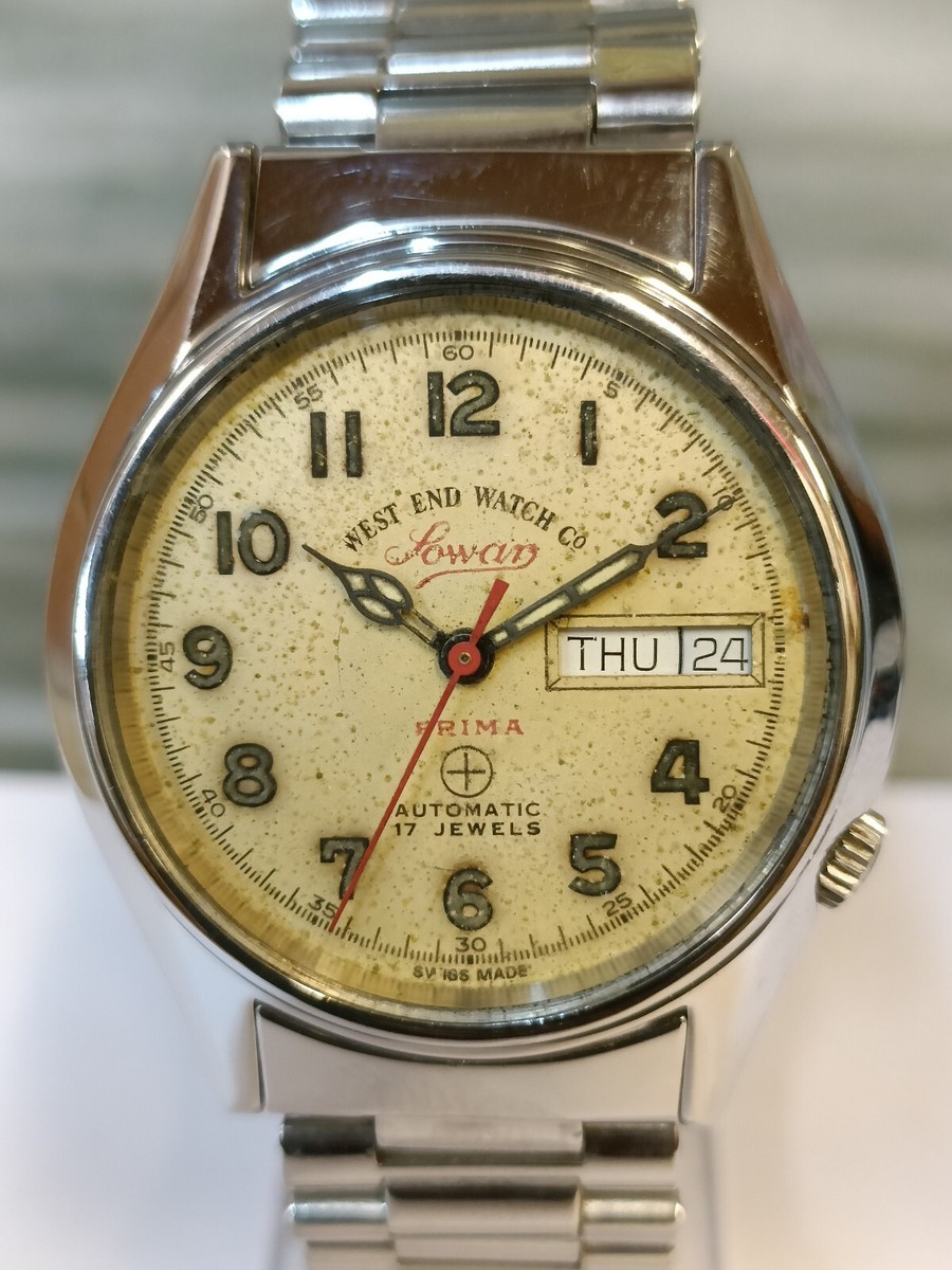 WEST END WATCH CO. SOWAR 17J AUTOMATIC PATINA DIAL K.5969 SWISS