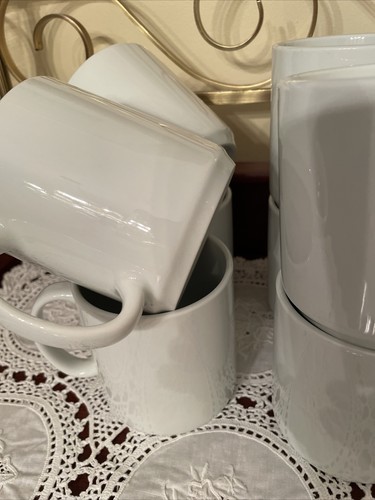 Lot Of 12 Williams Sonoma Everyday White Mugs H3 5/8”W 3 3/8”Discontinued EUC - Picture 7 of 11