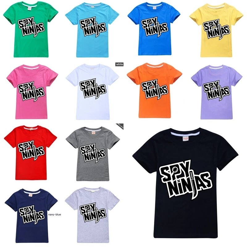 Kids Spy Ninjas Cartoon T-Shirt Boys Girls Casual Cotton Short Sleeve Tee Tops