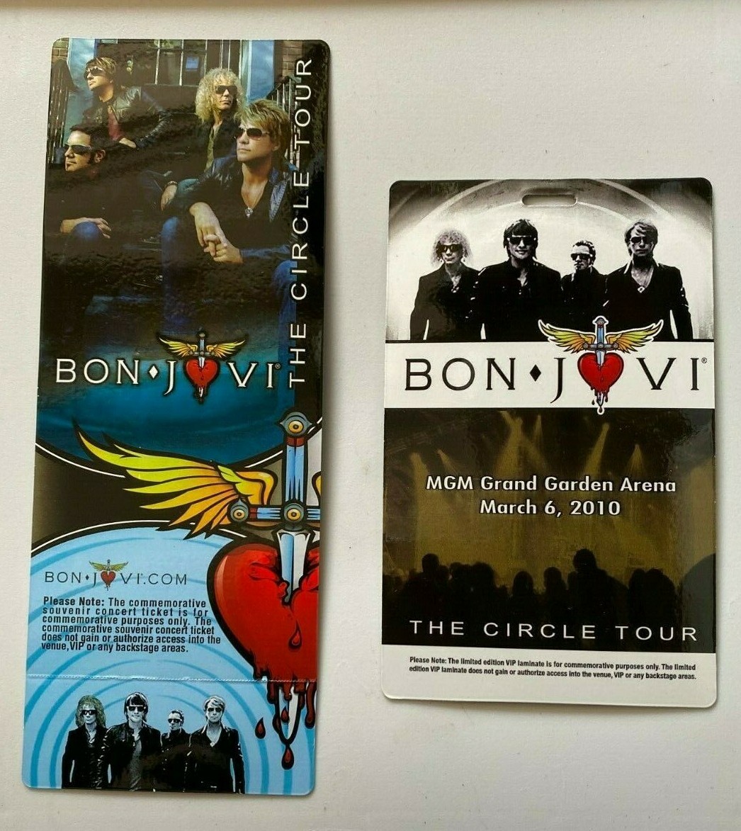 新品・BON JOVI【'2010 VIP席 限定グッズ】CIRCLE TOUR