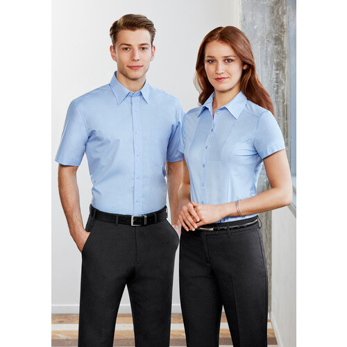 10x BIZ COLLECTION Mens Chevron Short Sleeve Shirt S122MS LEISURE/CORPORATE MENS - Picture 1 of 10