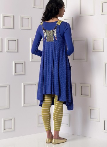 Vogue Sewing Pattern 9108 Misses 16-26 Dress with Shaped Hem Top and Leggings - Picture 8 of 8