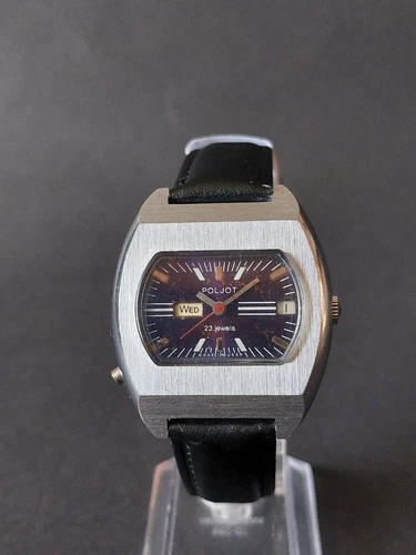 POLJOT  automatic    day/date  Authentic  USSR (Serviced,Oiled)
