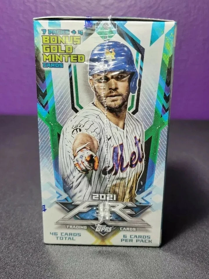 2021 Topps Fire Baseball Blaster Box Brand New Sealed MLB 7 Packs Skubal Rookie - Image 3 of 4